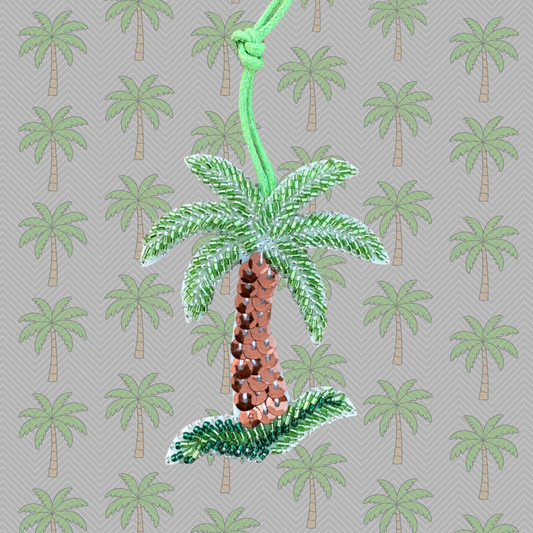 Palm Tree Beaded Charm