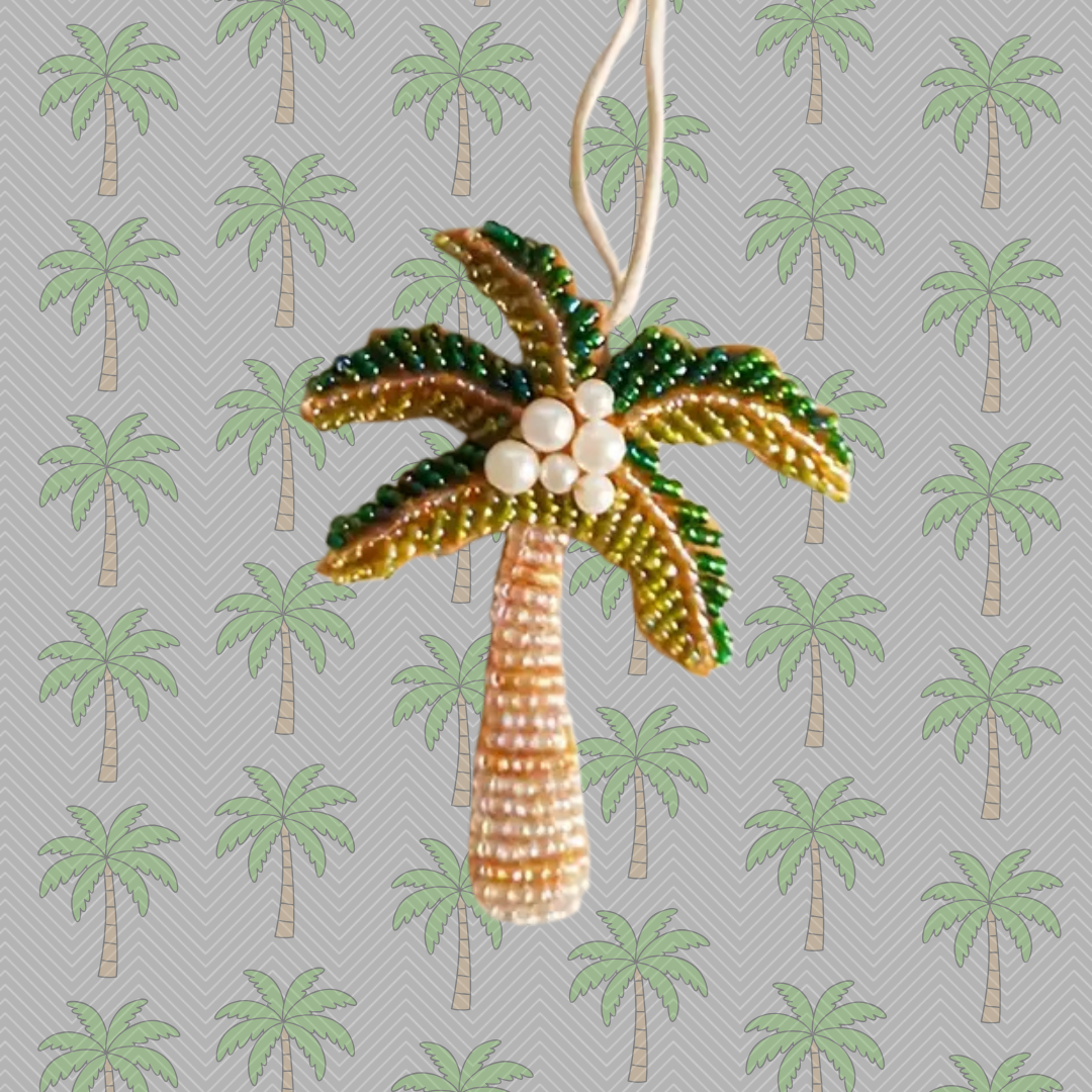 Beaded Palm Tree Charm (A)